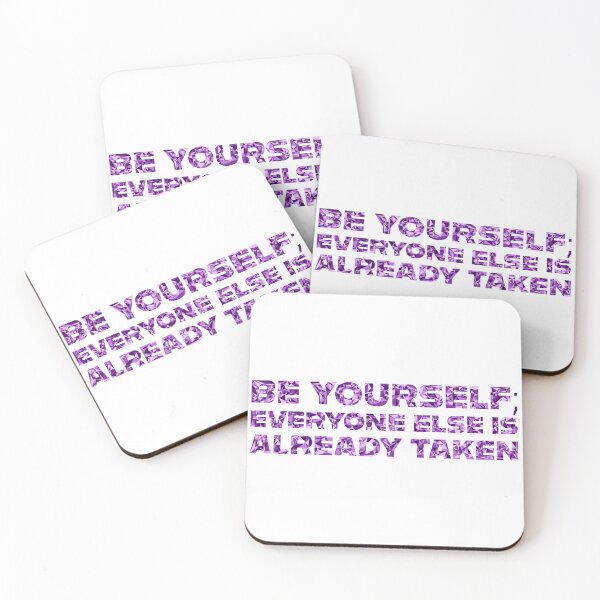 Item preview, "Be Yourself; Everyone Else Is Already Taken" Inspirational Quote Purple Triangular Mosaic Design designed and sold by DymondDesigns.