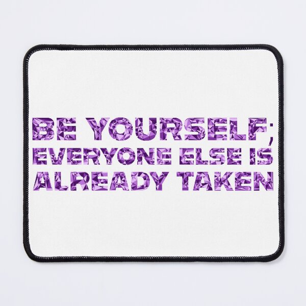Item preview, "Be Yourself; Everyone Else Is Already Taken" Inspirational Quote Purple Triangular Mosaic Design designed and sold by DymondDesigns.