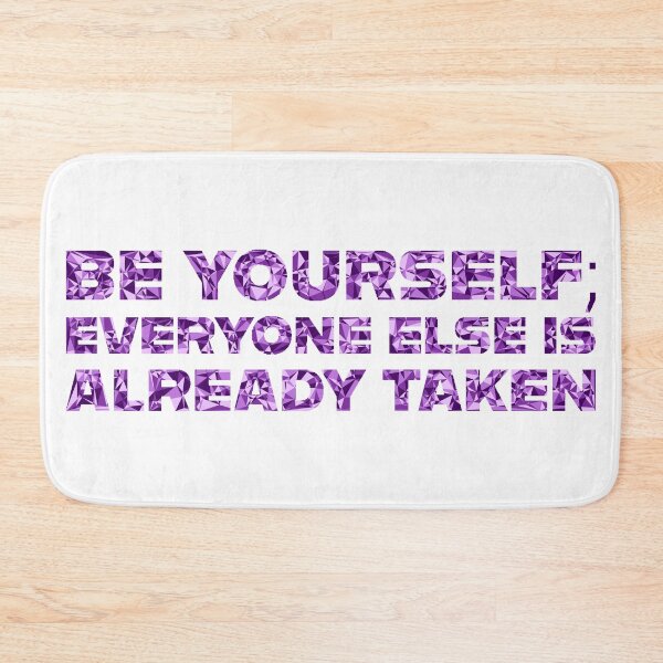 Item preview, "Be Yourself; Everyone Else Is Already Taken" Inspirational Quote Purple Triangular Mosaic Design designed and sold by DymondDesigns.