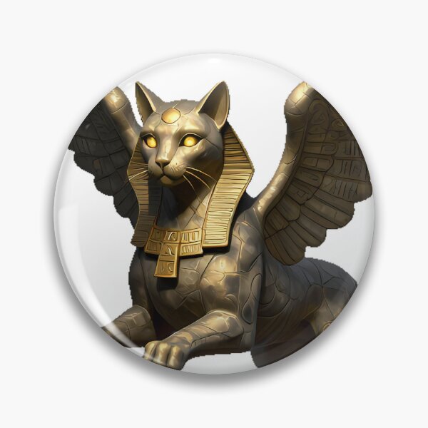 Item preview, Sphinx Gargoyle with Gold Collar designed and sold by IllumeInk.