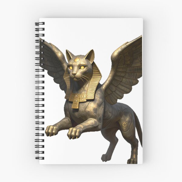 Item preview, Sphinx Gargoyle with Gold Collar designed and sold by IllumeInk.