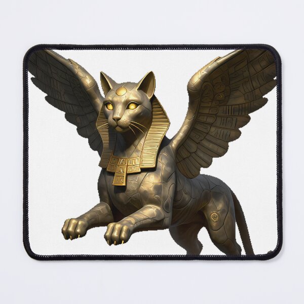 Item preview, Sphinx Gargoyle with Gold Collar designed and sold by IllumeInk.