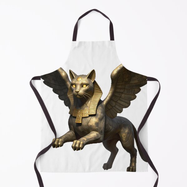 Item preview, Sphinx Gargoyle with Gold Collar designed and sold by IllumeInk.