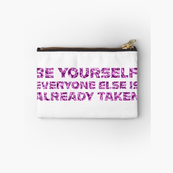 Item preview, "Be Yourself; Everyone Else Is Already Taken" Inspirational Quote Pink Triangular Mosaic Design designed and sold by DymondDesigns.