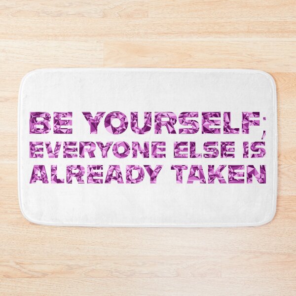 Item preview, "Be Yourself; Everyone Else Is Already Taken" Inspirational Quote Pink Triangular Mosaic Design designed and sold by DymondDesigns.