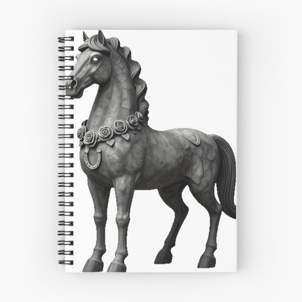 Item preview, Horse Gargoyle with Stone Roses designed and sold by IllumeInk.