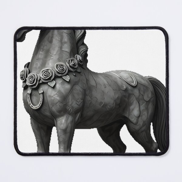 Item preview, Horse Gargoyle with Stone Roses designed and sold by IllumeInk.