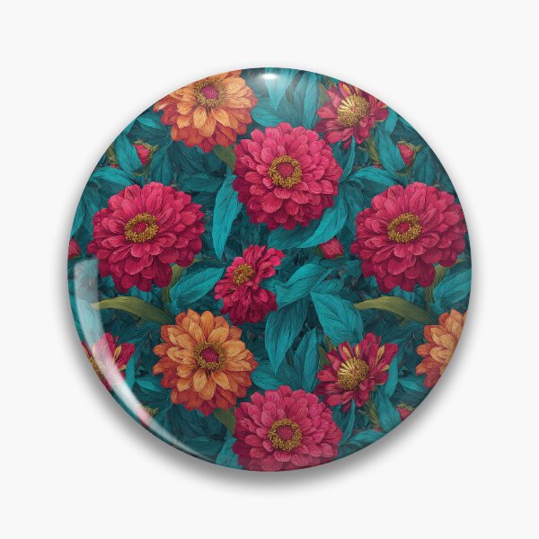 Item preview, Unique Zinnia Texture  - Flower Bouquet Pattern - Birthday Gifts For Her designed and sold by RoyalStarsPatts.