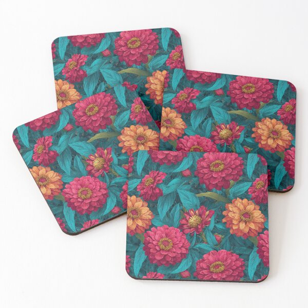 Item preview, Unique Zinnia Texture  - Flower Bouquet Pattern - Birthday Gifts For Her designed and sold by RoyalStarsPatts.