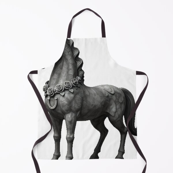 Item preview, Horse Gargoyle with Stone Roses designed and sold by IllumeInk.