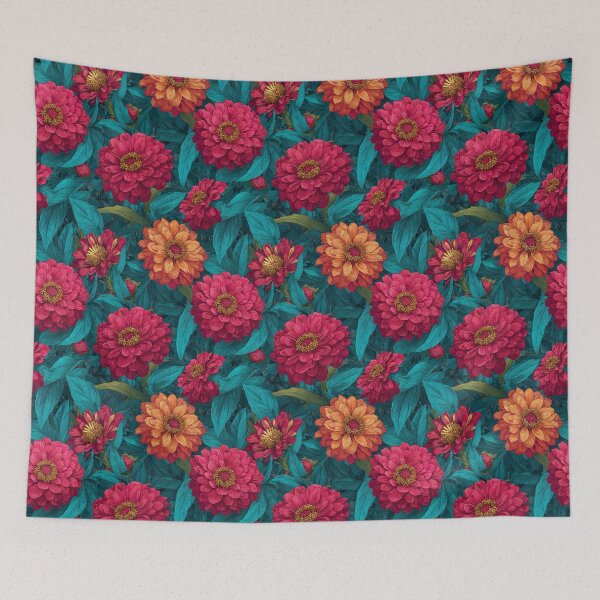 Item preview, Unique Zinnia Texture  - Flower Bouquet Pattern - Birthday Gifts For Her designed and sold by RoyalStarsPatts.