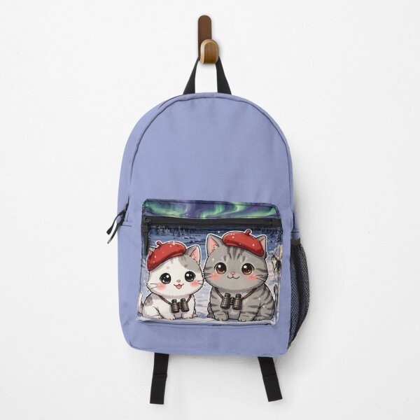 Item preview, Junior and Freda Aurora Alaska - Cute Cats with Northern Lights and Huskies designed and sold by MAISON SYLVIE.