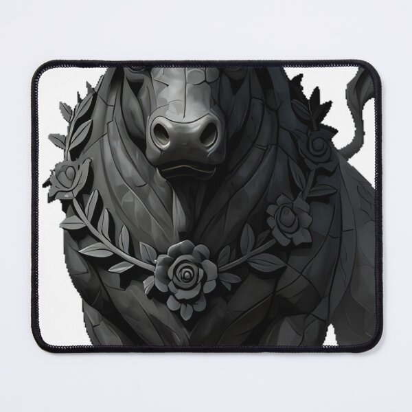 Item preview, Bull Gargoyle with Wreath designed and sold by IllumeInk.