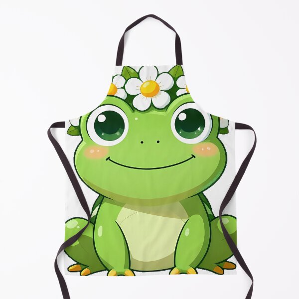 Item preview, Green Frog with Daisy Crown designed and sold by pumsquare.