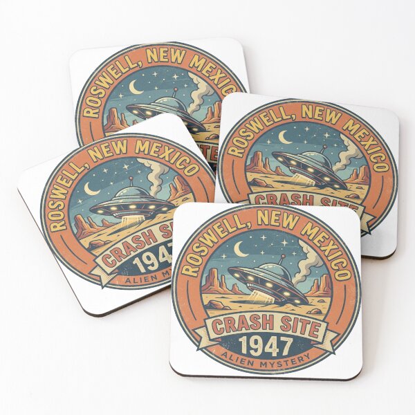 Item preview, Roswell New Mexico Crash Site 1947 UFO Vintage Badge designed and sold by CityMerch4.