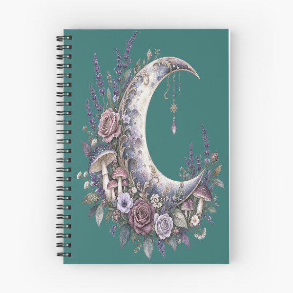 Item preview, Celestial Crescent Moon with Lavender Roses designed and sold by SasmitaStudioCo.