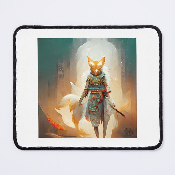 Item preview, Kitsune Humanoid Warrior: Mythical Fox Spirit Fighter Art ⭐⭐⭐⭐⭐ designed and sold by Geraldo Gonzalez.