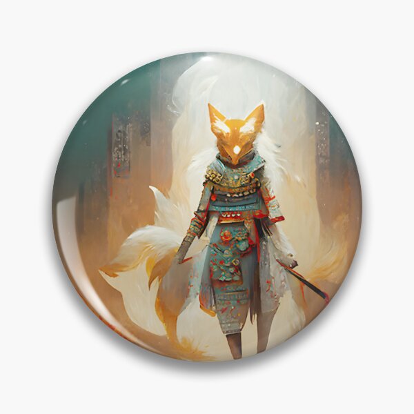 Item preview, Kitsune Humanoid Warrior: Mythical Fox Spirit Fighter Art ⭐⭐⭐⭐⭐ designed and sold by Geraldo Gonzalez.