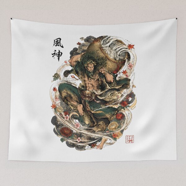 Item preview, Fujin – Lord of the Four Winds | Japanese Wind God Art designed and sold by kaxymax.