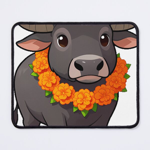 Item preview, Water Buffalo with Marigold Garland designed and sold by pumsquare.