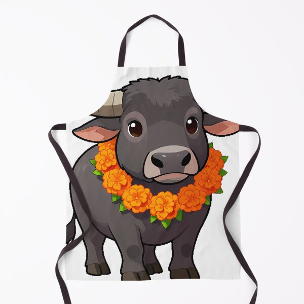 Item preview, Water Buffalo with Marigold Garland designed and sold by pumsquare.