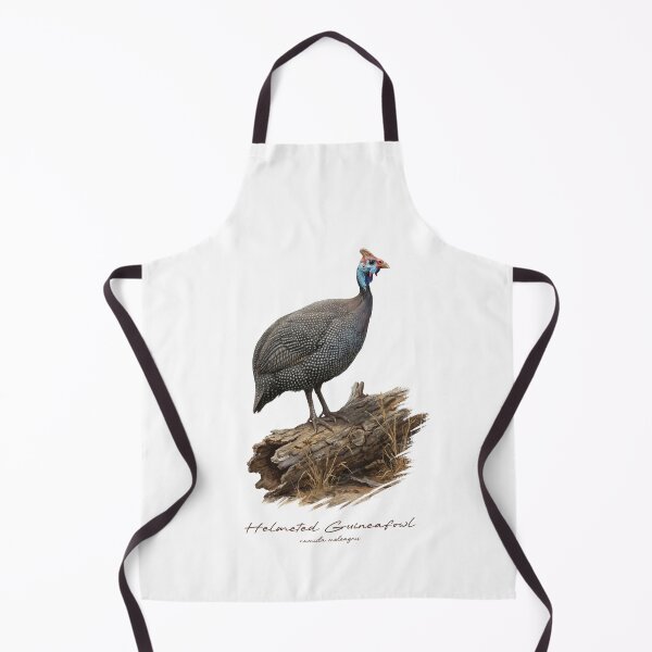 Item preview, Helmeted Guineafowl on Dried Wooden Log Bird Illustration designed and sold by Takeda-art.