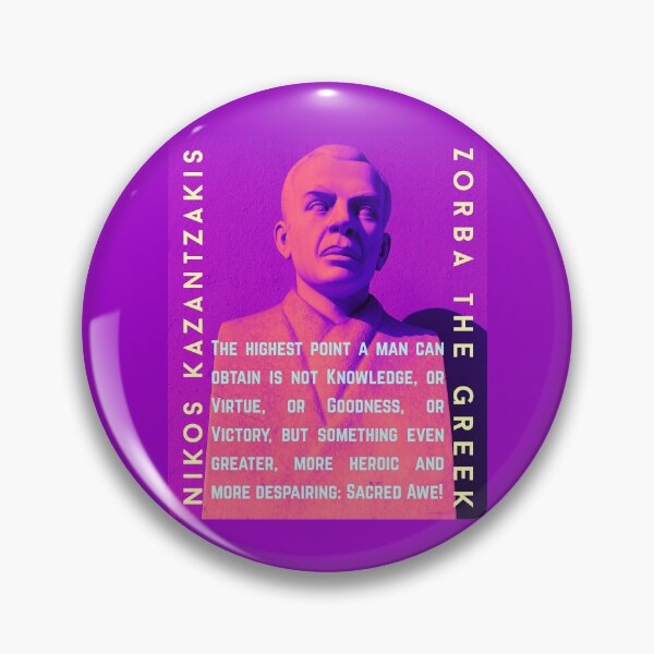 Item preview, Kazantzakis quote: The highest point a man can obtain is not Knowledge, or Virtue, or Goodness, or Victory, but something even greater, more heroic and more despairing: Sacred Awe! designed and sold by artbleed.