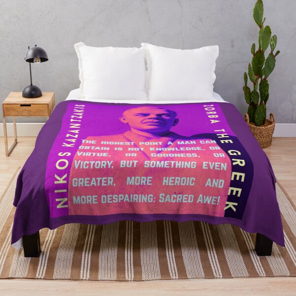 Item preview, Kazantzakis quote: The highest point a man can obtain is not Knowledge, or Virtue, or Goodness, or Victory, but something even greater, more heroic and more despairing: Sacred Awe! designed and sold by artbleed.