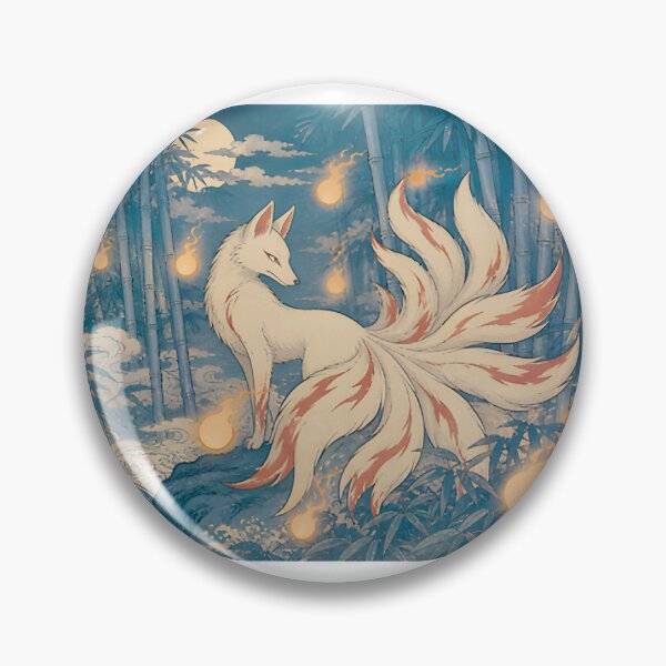 Item preview, Kitsune Foxfire Clearing Vintage Traditional Japanese Ukiyoe Woodblock Print Style LIMITED EDITION designed and sold by Geraldo Gonzalez.