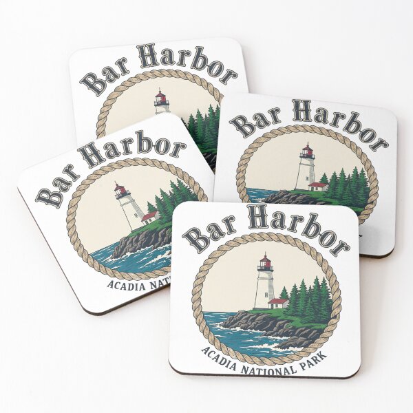 Item preview, Bar Harbor Acadia National Park Bass Harbor Lighthouse Badge designed and sold by CityMerch4.