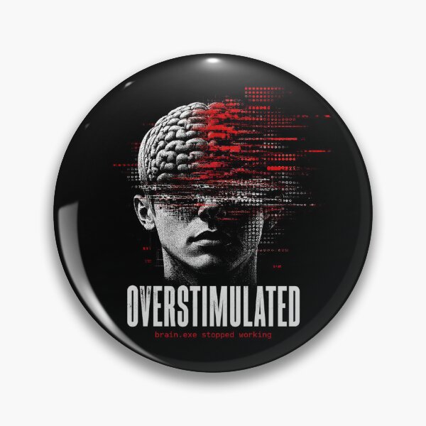 Item preview, Overstimulated Glitch Burnout Brain designed and sold by Airmiro.
