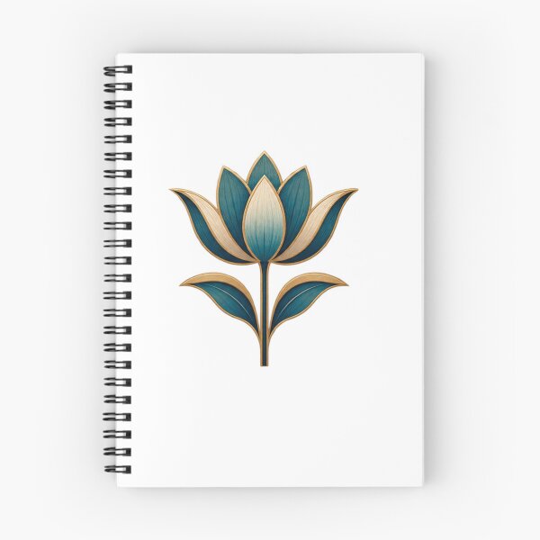 Item preview, Egyptian Lotus Ancient Symbol Blue Gold designed and sold by RadwaNour.