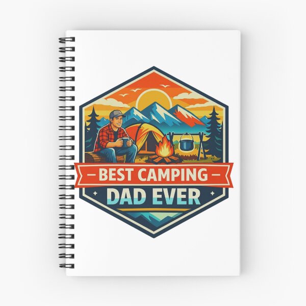 Item preview, Best Camping Dad Ever – Geometric Mountain Camping Badge designed and sold by GabeMountainArt.