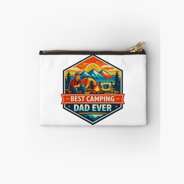 Item preview, Best Camping Dad Ever – Geometric Mountain Camping Badge designed and sold by GabeMountainArt.
