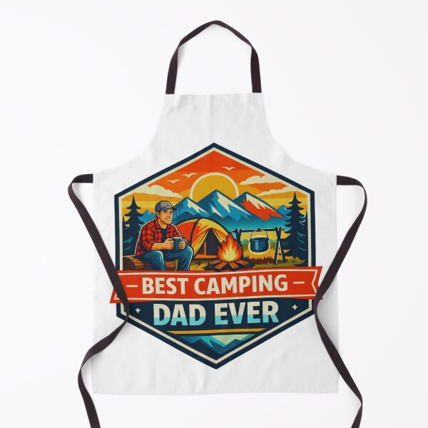 Item preview, Best Camping Dad Ever – Geometric Mountain Camping Badge designed and sold by GabeMountainArt.
