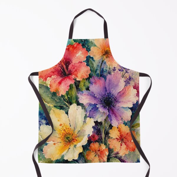 Item preview, Vibrant Watercolor Floral Bouquet - Colorful Hibiscus and Wildflowers designed and sold by JL Studio - Cozy Arts.