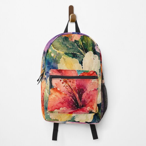 Item preview, Vibrant Watercolor Floral Bouquet - Colorful Hibiscus and Wildflowers designed and sold by JL Studio - Cozy Arts.