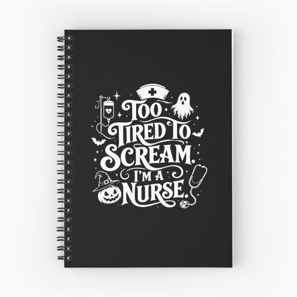 Item preview, NURSE HALLOWEEN too tired to scream. i’m a nurse. designed and sold by YNELENT.