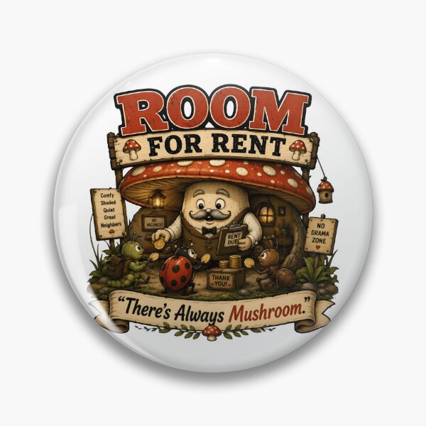 Item preview, Mushroom Landlord – There’s Always Mushroom Funny Room for Rent Food Pun designed and sold by Snackwear Apparel.