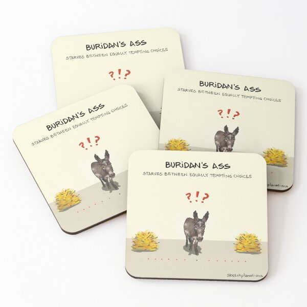 Item preview, Buridan's Ass designed and sold by Sketchplanations.