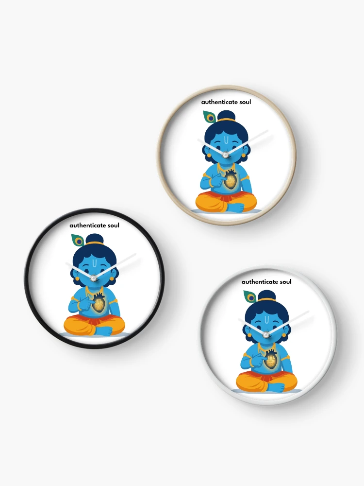 Thumbnail 3 of 4, Clock, authenticate soul | Developer Sticker | Programming Tech Humor designed and sold by BhaktiByte.