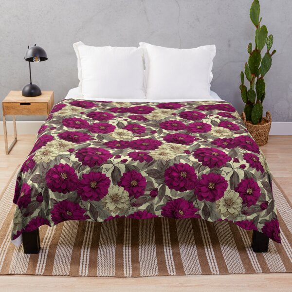 Item preview, Trendy Zinnia Flower - Tropical Flower Pattern - Christmas Gift Baskets designed and sold by RoyalStarsPatts.