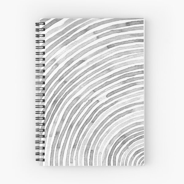Item preview, Monochrome concentric waves in soft gray watercolor designed and sold by studioanalog.