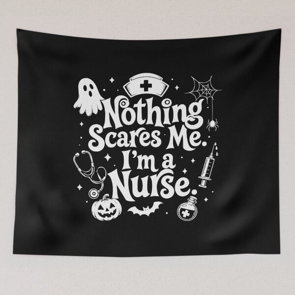 Item preview, NURSE HALLOWEEN nothing scares me. i’m a nurse. designed and sold by YNELENT.