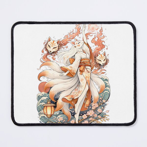 Item preview, Anime Kitsune Fox Spirit - Japanese Mythical Art ⭐⭐⭐⭐⭐ designed and sold by Geraldo Gonzalez.