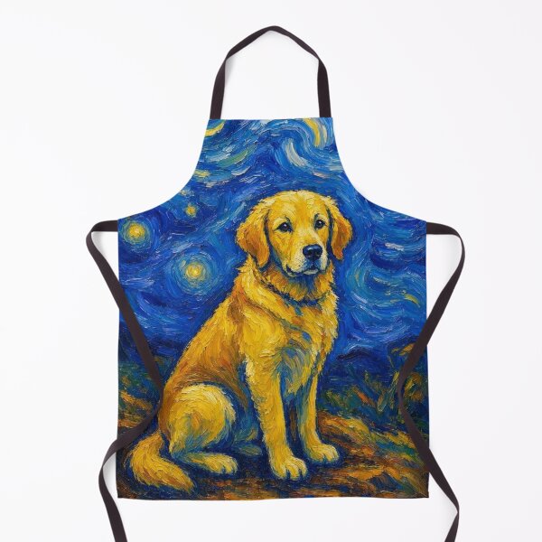 Item preview, Golden Retriever Van Gogh designed and sold by peppa black.