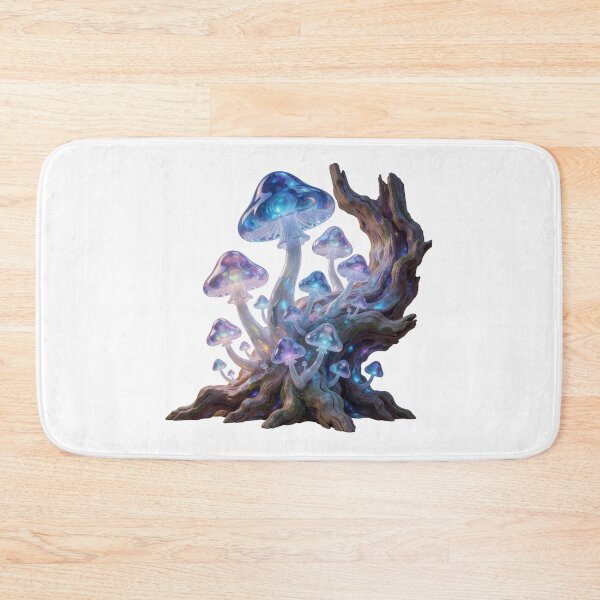 Item preview, Enchanted Blue Mushroom Tree – Magical Woodland Sticker designed and sold by AillustriaAK.