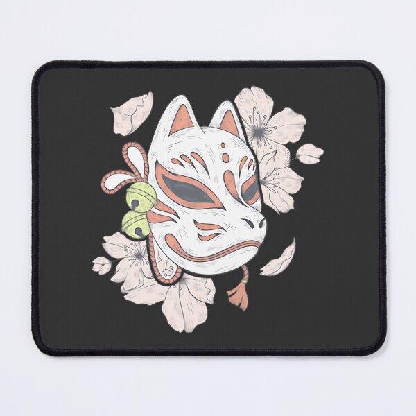 Item preview, Sakura Kitsune Mask Japanese Folklore Aesthetic Anime Fox Spirit Art LIMITED EDITION designed and sold by Geraldo Gonzalez.