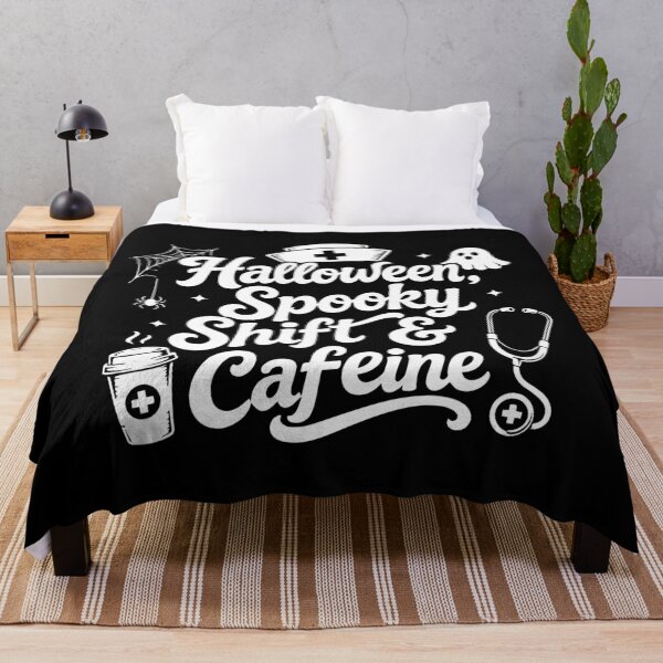 Item preview, NURSE HALLOWEEN halloween, spooky shift & caffeine designed and sold by YNELENT.