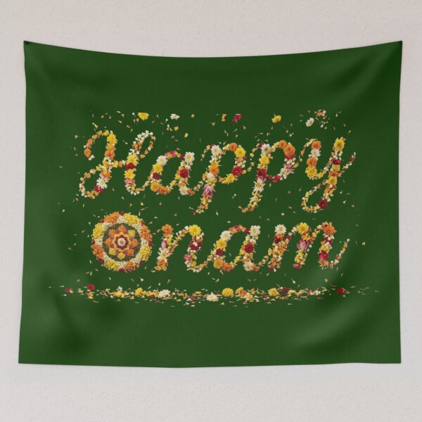 Item preview, Happy Onam Floral Pookkalam – Kerala Festival Flower Art designed and sold by Wiley Doreen.